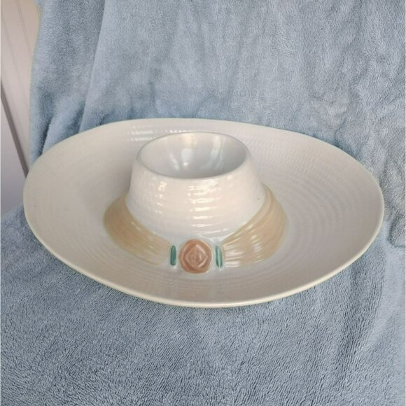 Vintage Treasure Craft Chip Dip Dish, Sombrero Cowboy Hat USA Large Serving Bowl - Picture 3 of 6